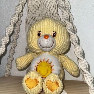 Care Bears Funshine Bear Yellow Plush Stuffed Toy 2004 Licensed